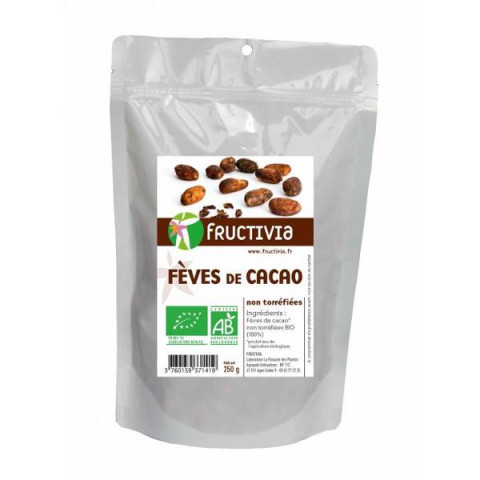 FEVES DE CACAO BIO ET COMMERCE EQUITABLE (DOYPACK 250 G) - FRUCTIVIA