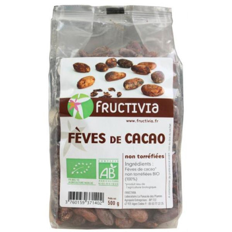 FEVES DE CACAO CRIOLLO BIO ET COMMERCE EQUITABLE (DOYPACK 500 G) - FRUCTIVIA